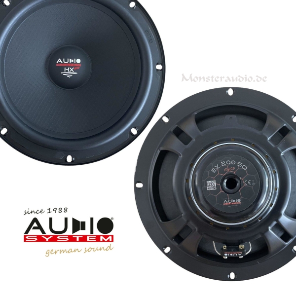 Audio System EX 200 SQ EVO3 20cm high end Lautsprecher 400 Watt Tief-/Mitteltöner 200mm EX200SQ EVO3